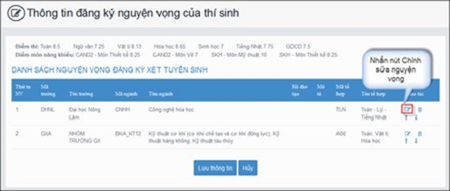 Hướng dẫn thay đổi nguyện vọng đại học sau khi biết điểm năm 2019 - Ảnh 3