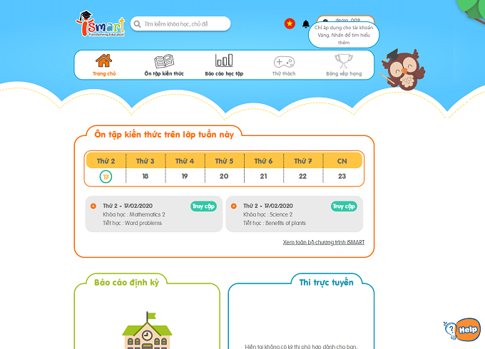 Hệ thống iSMART học trực tuyến