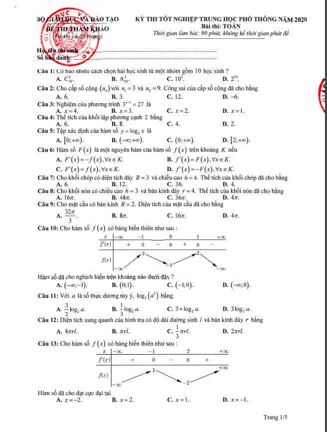 Chốt lịch thi tốt nghiệp THPT quốc gia năm 2020 - Ảnh 2