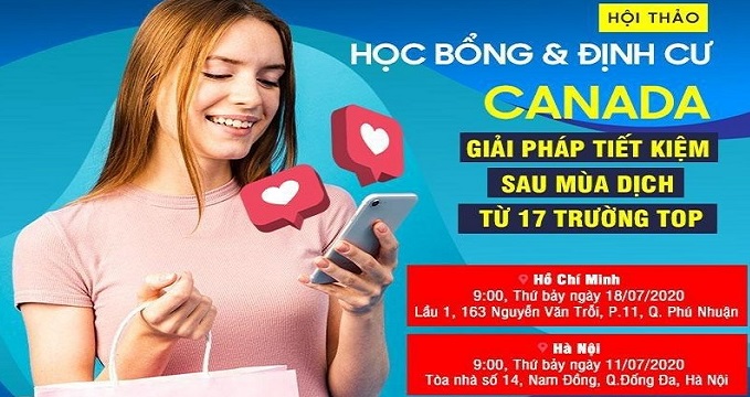 Hội thảo Học bổng & Định cư Canada-  Giải pháp tiết kiệm sau dịch từ 17 trường Top