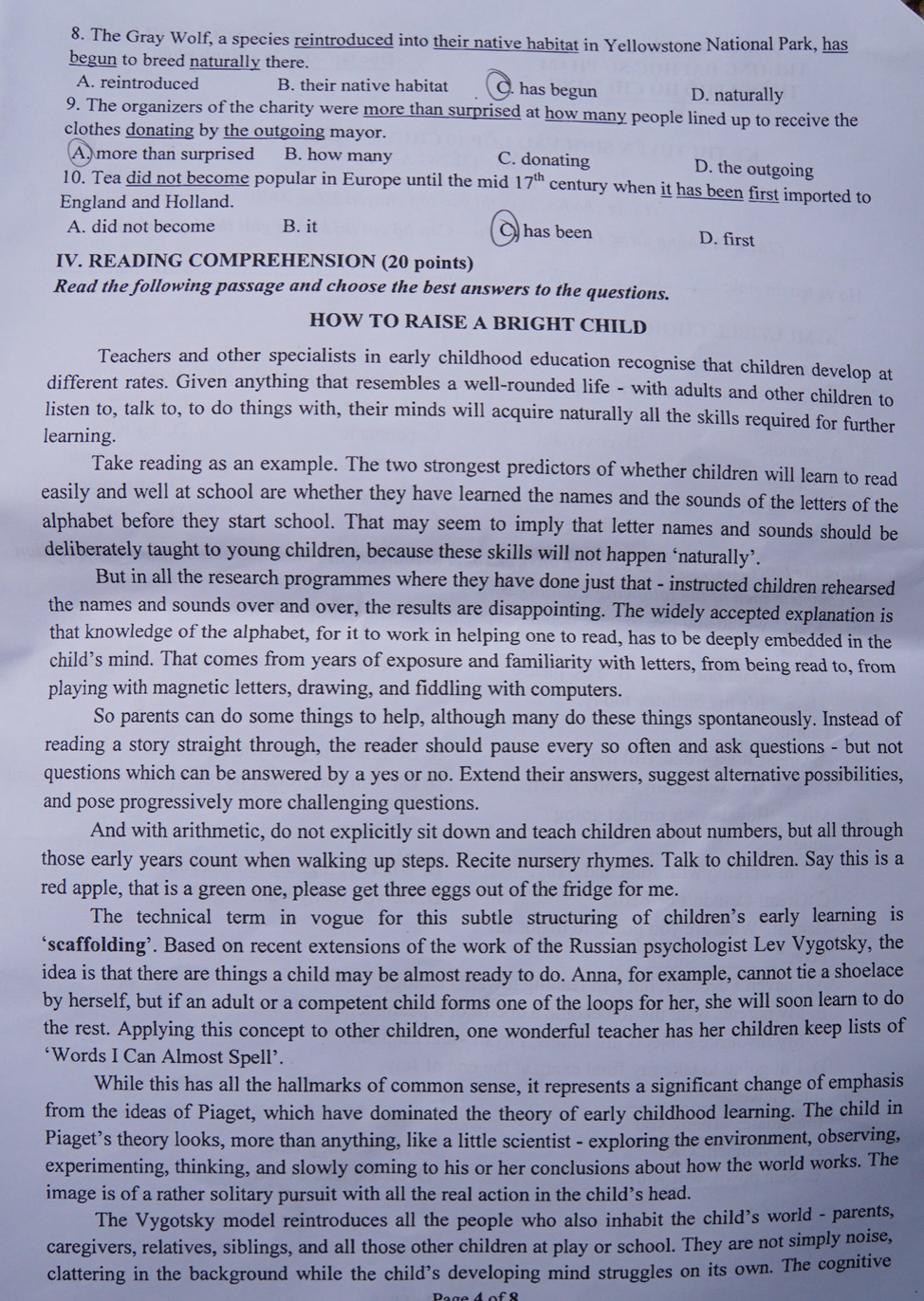 Tổng hợp đề thi môn chuyên lớp 10 trường TH Thực hành ĐH. Sư Phạm - Ảnh 8