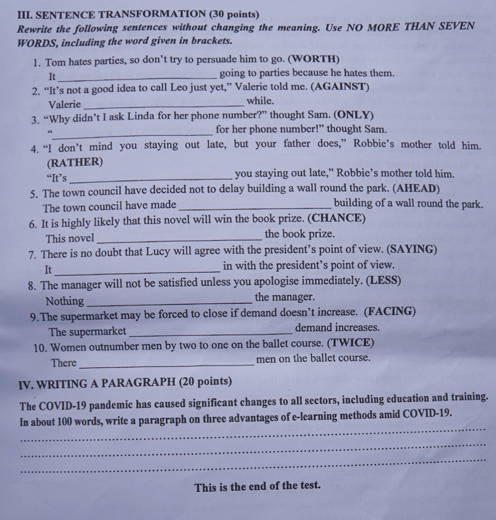 Tổng hợp đề thi môn chuyên lớp 10 trường TH Thực hành ĐH. Sư Phạm - Ảnh 12