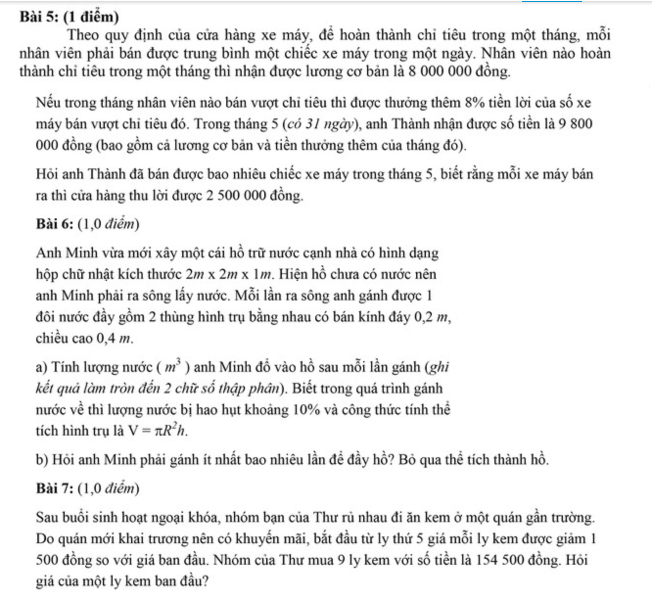 Đáp án thi tuyển sinh lớp 10 môn Toán tại TP.HCM - Ảnh 2