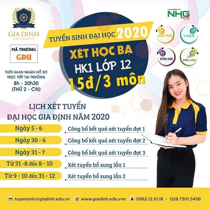 Đại học Gia Định tuyển sinh 2020