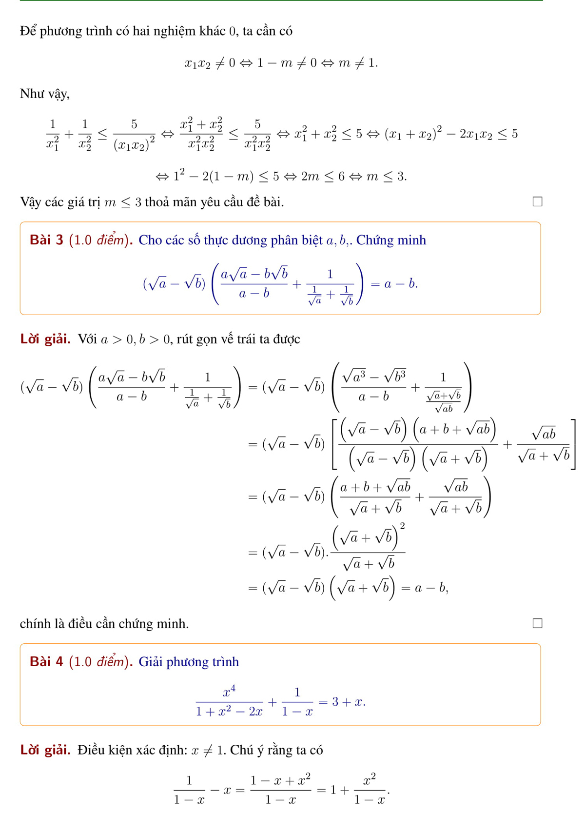Gợi ý đáp án bài thi môn Toán vào lớp 10 trường THTH ĐH. Sư Phạm - Ảnh 4