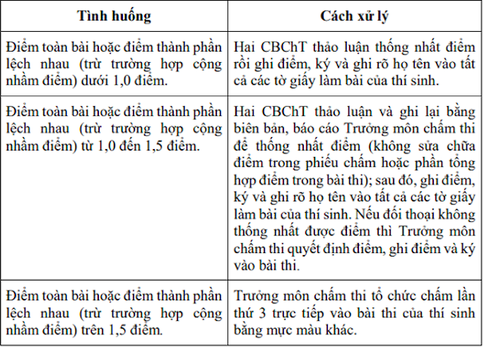 Điểm thi tự luận kỳ thi tốt nghiệp THPT 2020 được chấm như thế nào? - Ảnh 2