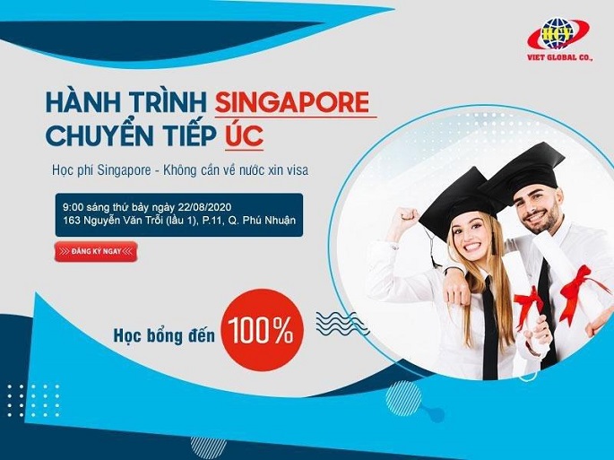 Hành trình du học từ Singapore sang Úc - Học bổng 100% - Không cần về nước visa