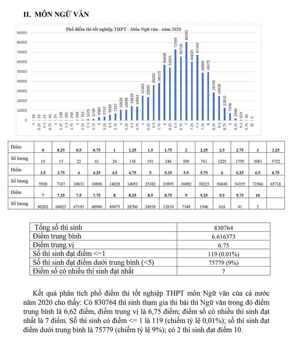 Điểm thi THPT 2020: Hai thí sinh đạt điểm 10 môn Ngữ văn - Ảnh 1