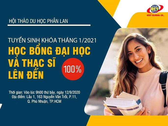 Tuyển sinh du học Phần Lan khóa tháng 1/2021 - Học bổng lên đến 100% học phí 