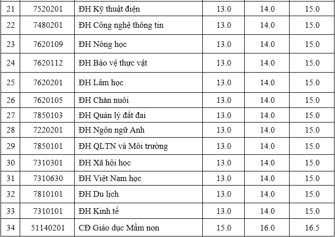 Điểm chuẩn Đại học Hồng Đức, Hoa Lư, Hà Tĩnh năm 2020 - Ảnh 3