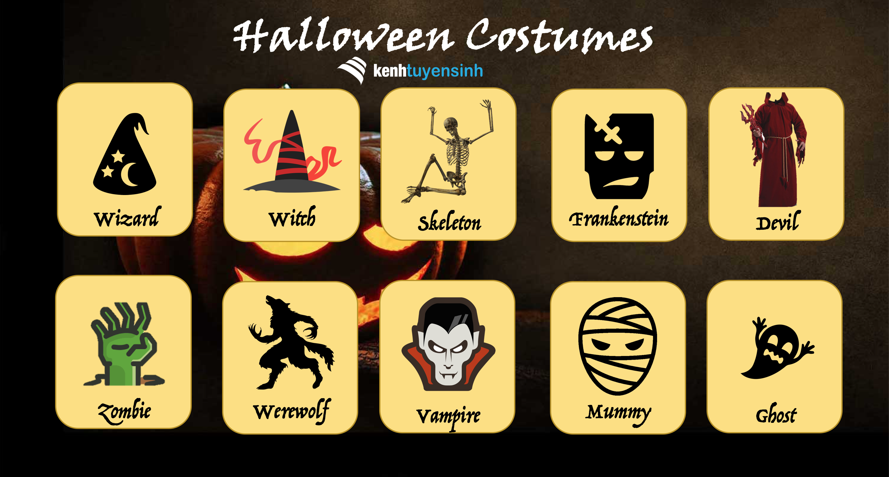 Tổng hợp từ vựng tiếng Anh về ngày lễ Halloween - Ảnh 3