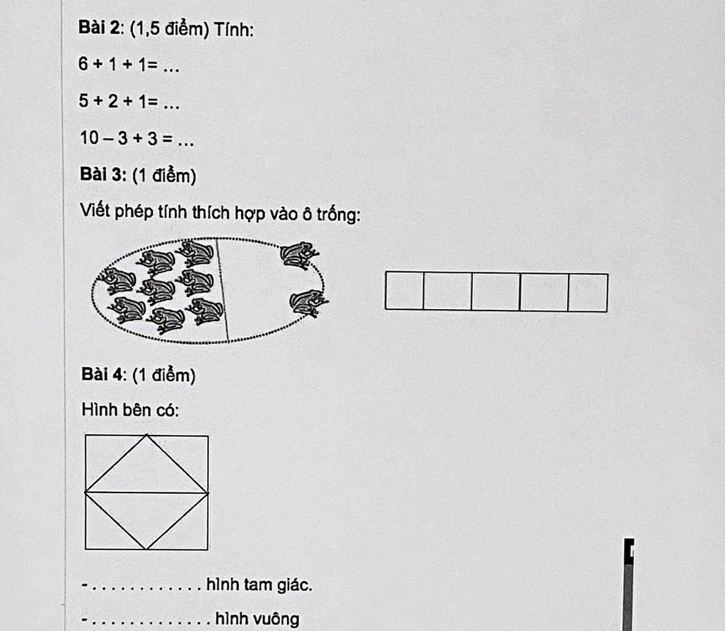 Phụ huynh cùng con lớp 1 "chạy đua" kiểm tra học kỳ