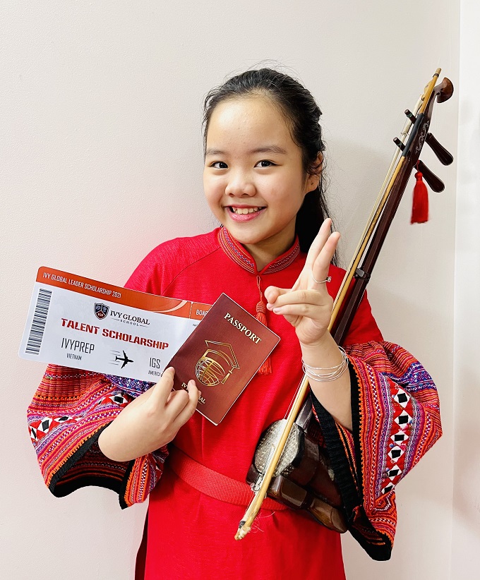 Cô bé lớp 5 đạt học bổng phổ thông Mỹ nhờ say mê đàn nhị - Ảnh 2
