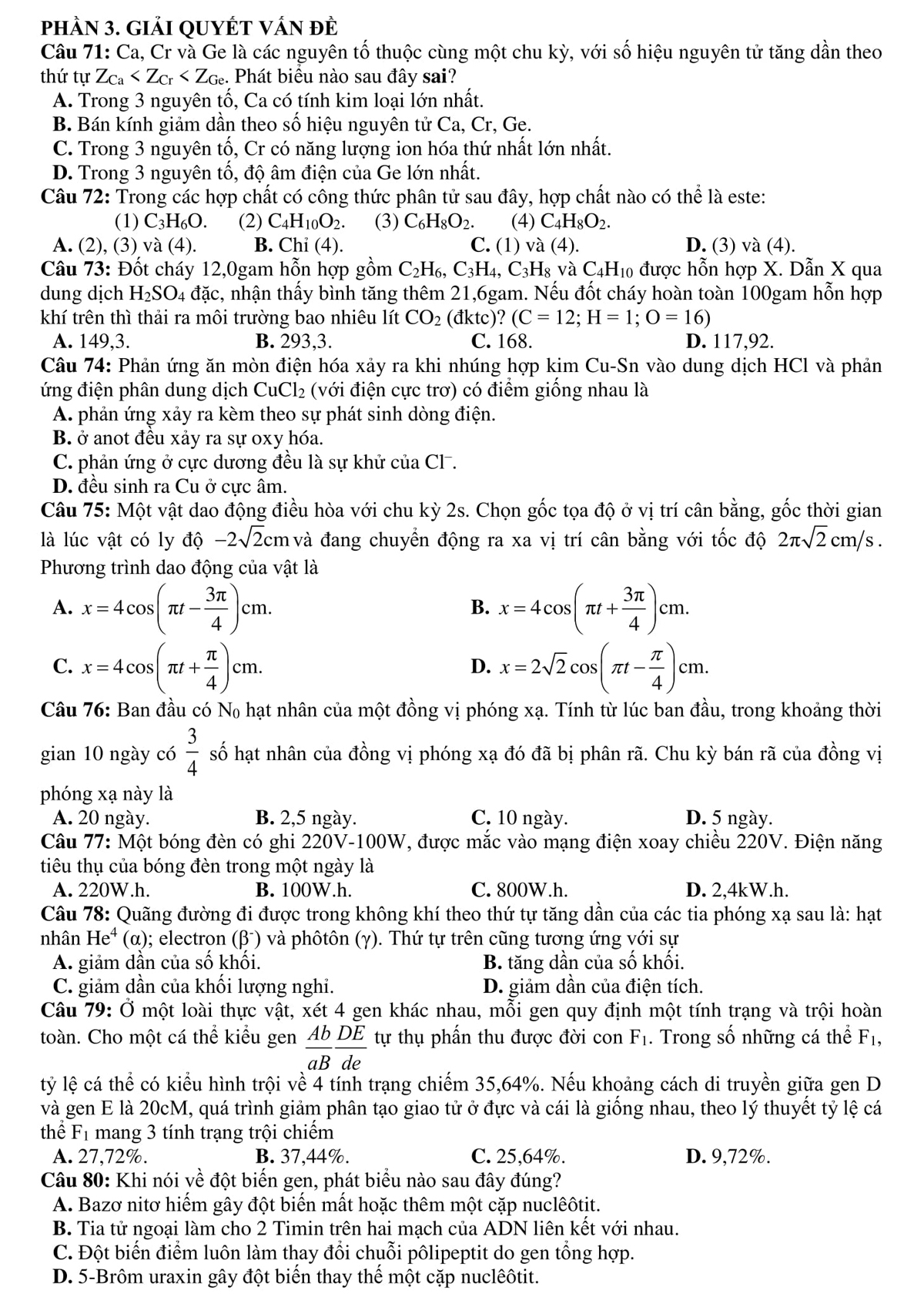 đề thi đánh giá năng lực