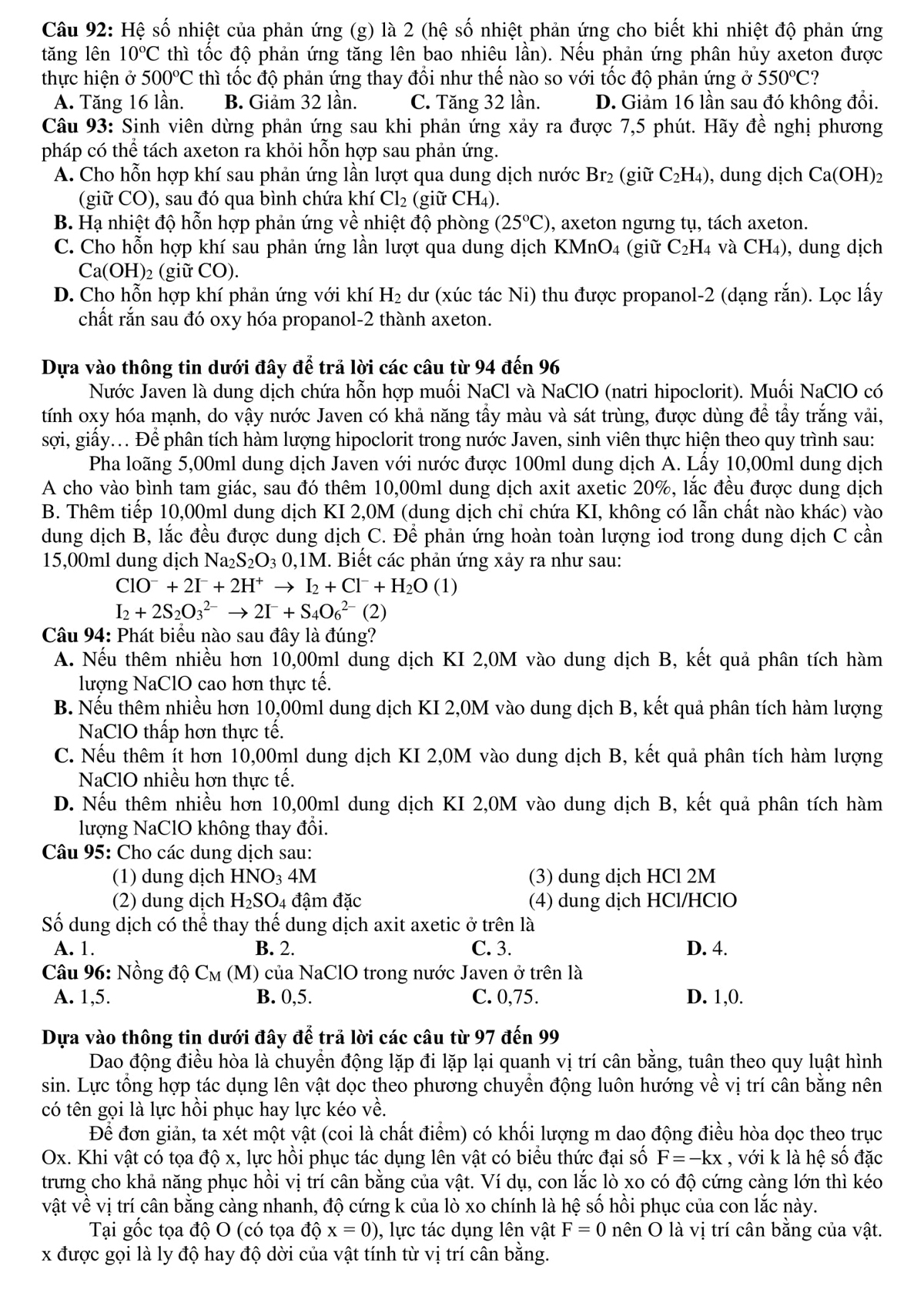 đề thi đánh giá năng lực