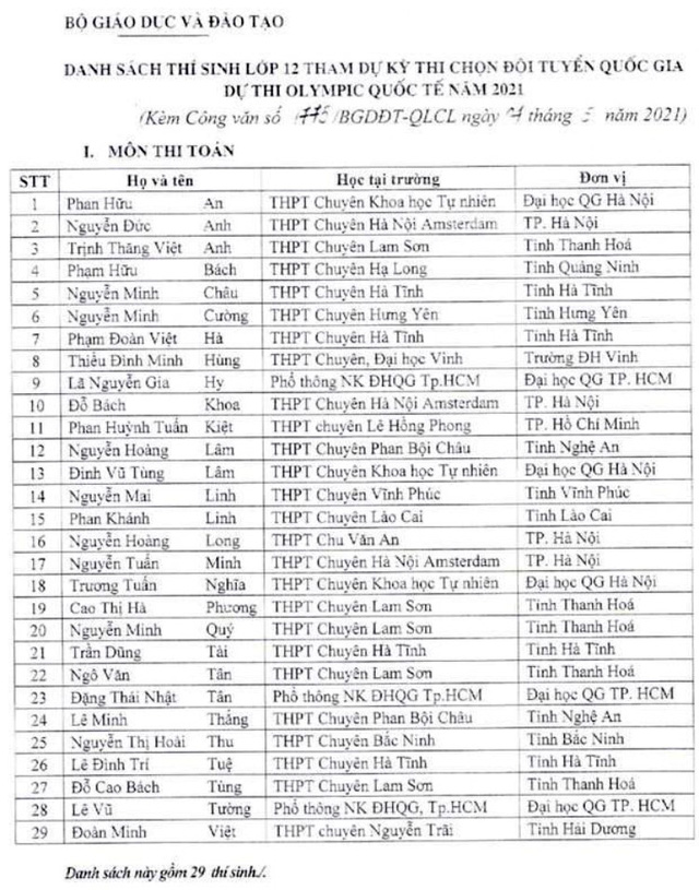 Tuyển sinh 2021: Hơn 140 thí sinh thuộc diện tuyển thẳng ĐH - CĐ - Ảnh 1