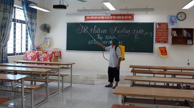 Học sinh lớp 12 tại Vĩnh Phúc được quay lại trường học ôn thi