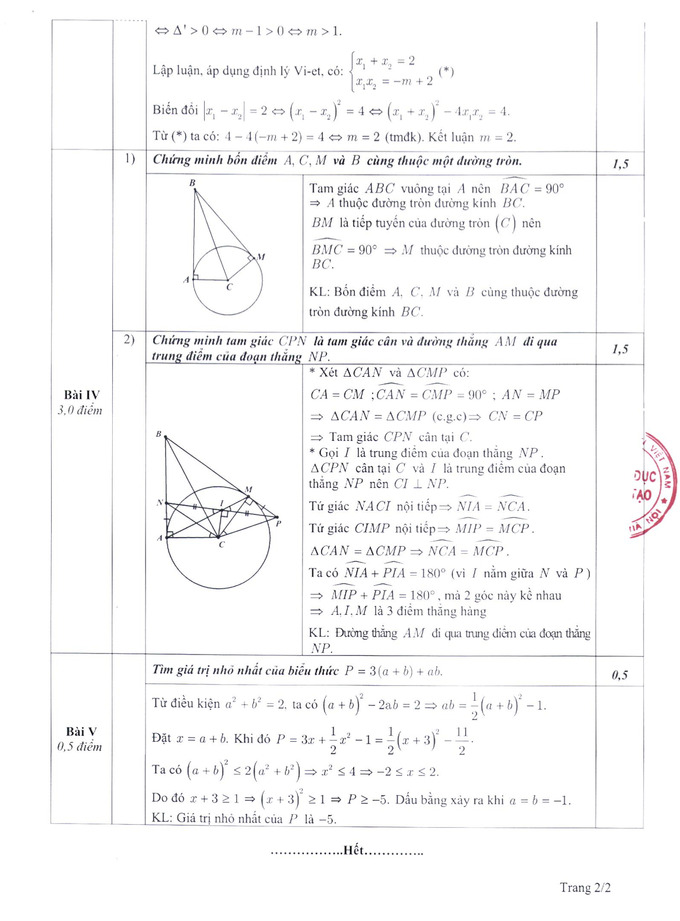 Sở GD&ĐT Hà Nội công bố đáp án đề thi tuyển sinh lớp 10 năm 2021 - Ảnh 3