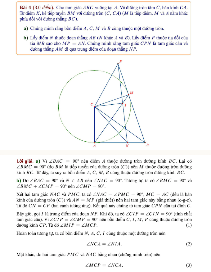 Gợi ý đáp án đề thi Toán tuyển sinh lớp 10 tại Hà Nội - Ảnh 3