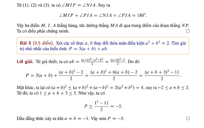 Gợi ý đáp án đề thi Toán tuyển sinh lớp 10 tại Hà Nội - Ảnh 4