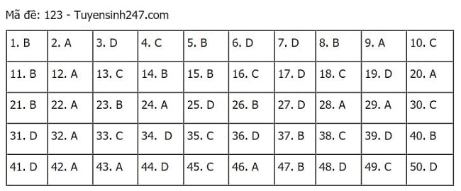 Gợi ý đáp án môn Toán thi tốt nghiệp THPT 2021 đầy đủ mã đề - Ảnh 23