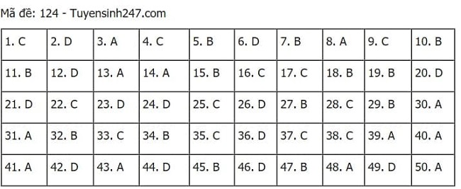 Gợi ý đáp án môn Toán thi tốt nghiệp THPT 2021 đầy đủ mã đề - Ảnh 24