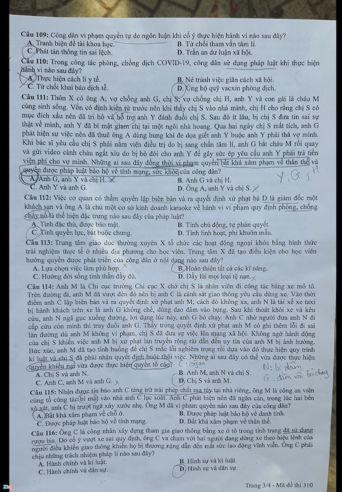 Đề thi & Đáp án môn Giáo dục Công dân tốt nghiệp THPT quốc gia 2021 - Ảnh 3