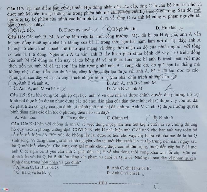Đề thi & Đáp án môn Giáo dục Công dân tốt nghiệp THPT quốc gia 2021 - Ảnh 4