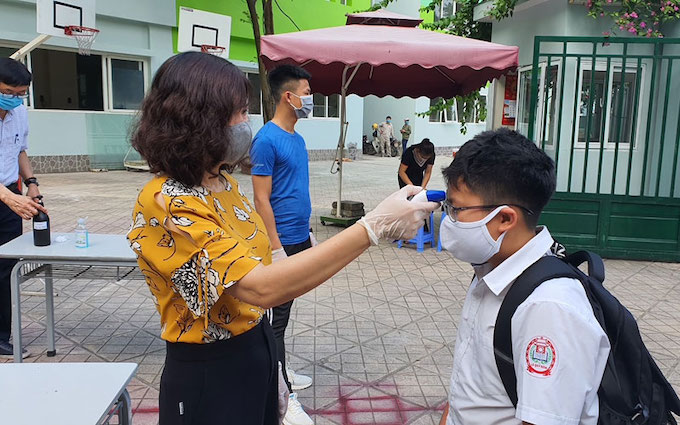 Ba Vì chuẩn bị đầy đủ điều kiện đón học sinh lớp 9 trở lại trường an toàn - Ảnh 1