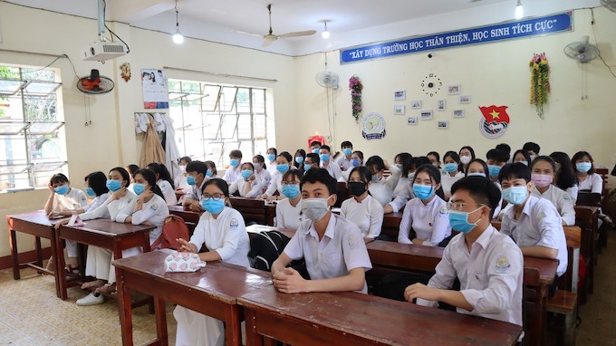 Bình Phước: Có 31 trường học mở cửa đón học sinh học trực tiếp