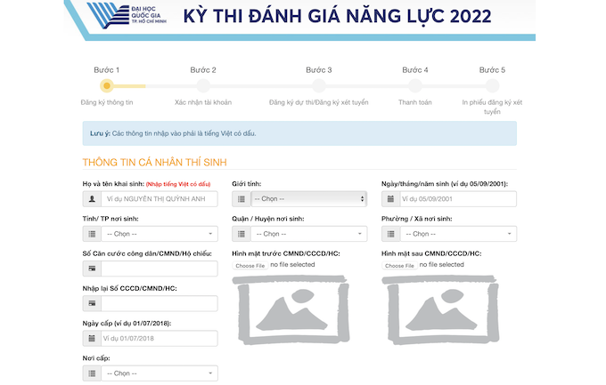 Cổng đăng ký dư thi đánh giá năng lực ĐH Quốc Gia TP.HCM đã hoạt động ổn định - Ảnh 1