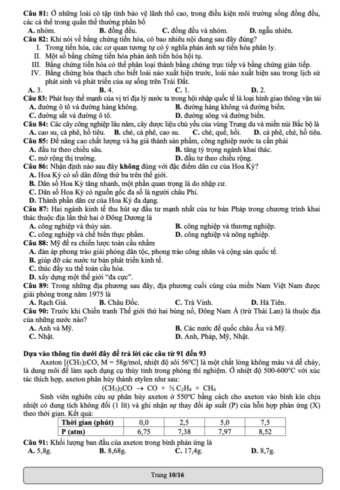 Đề thi mẫu Đánh giá năng lực 2022 của ĐH Quốc Gia TP.HCM - Ảnh 10