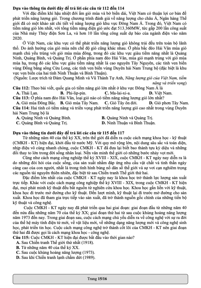 Đề thi mẫu Đánh giá năng lực 2022 của ĐH Quốc Gia TP.HCM - Ảnh 15