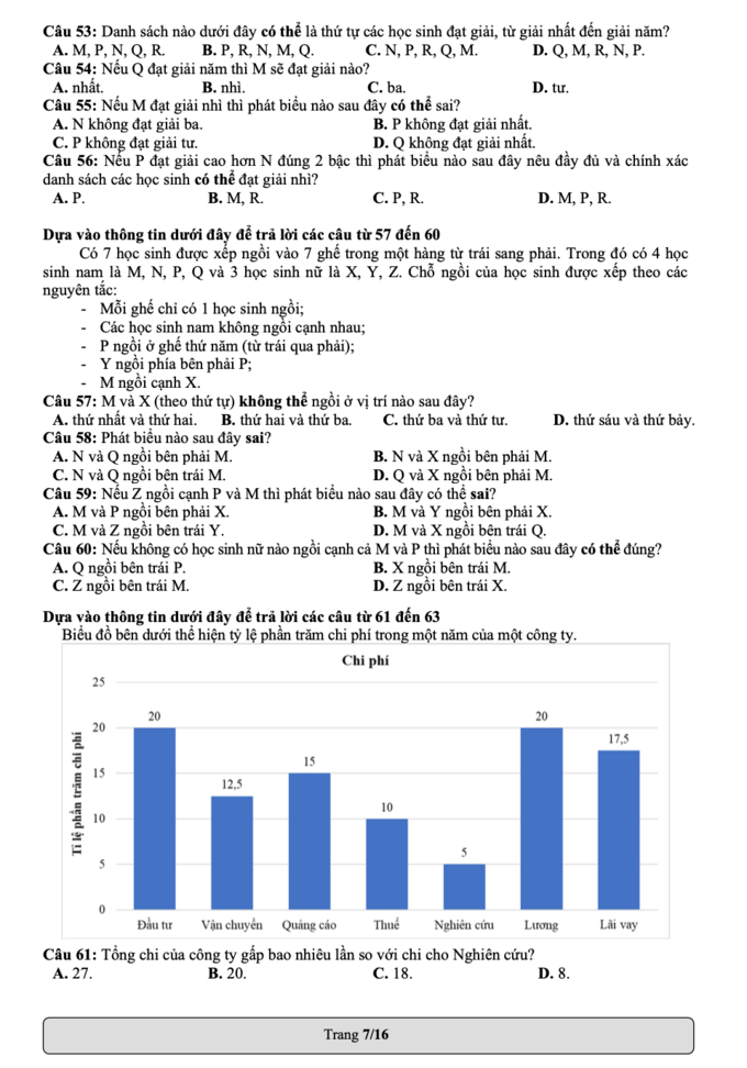 Đề thi mẫu Đánh giá năng lực 2022 của ĐH Quốc Gia TP.HCM - Ảnh 7