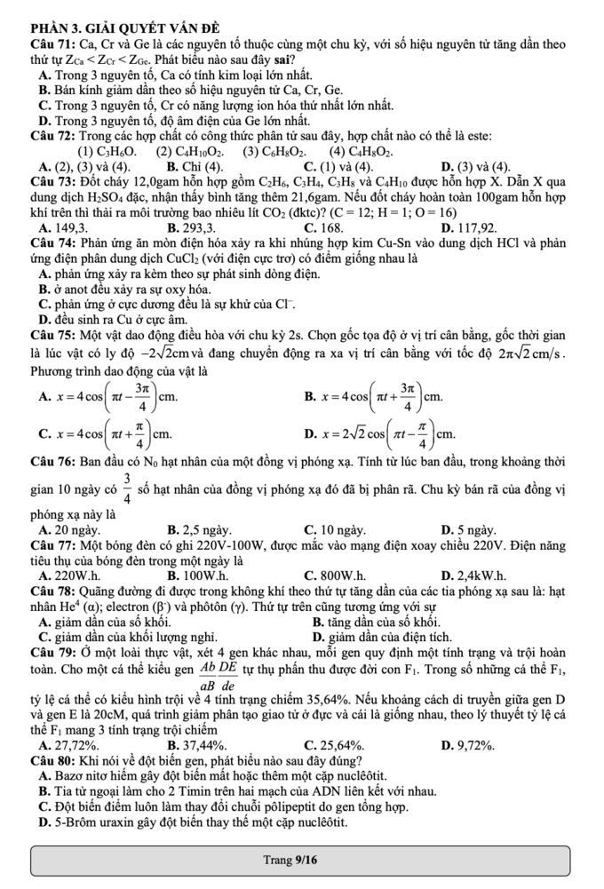 Đề thi mẫu Đánh giá năng lực 2022 của ĐH Quốc Gia TP.HCM - Ảnh 9