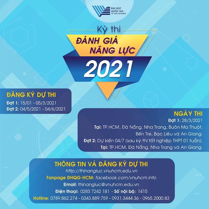 Cách điền hồ sơ dự thi Đánh giá năng lực 2022 của ĐH Quốc Gia TP.HCM - Ảnh 1