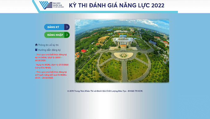 Cách điền hồ sơ dự thi Đánh giá năng lực 2022 của ĐH Quốc Gia TP.HCM - Ảnh 2