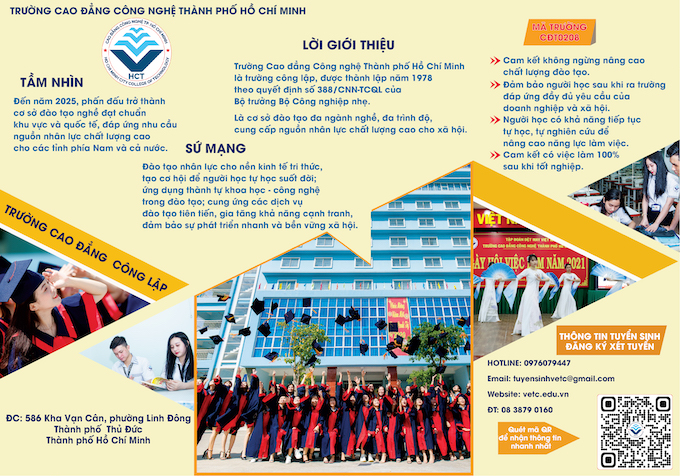 Trường Cao đẳng Công nghệ TP.HCM - xét học bạ cấp 2, 3 vào học cao đẳng chính quy - Ảnh 1
