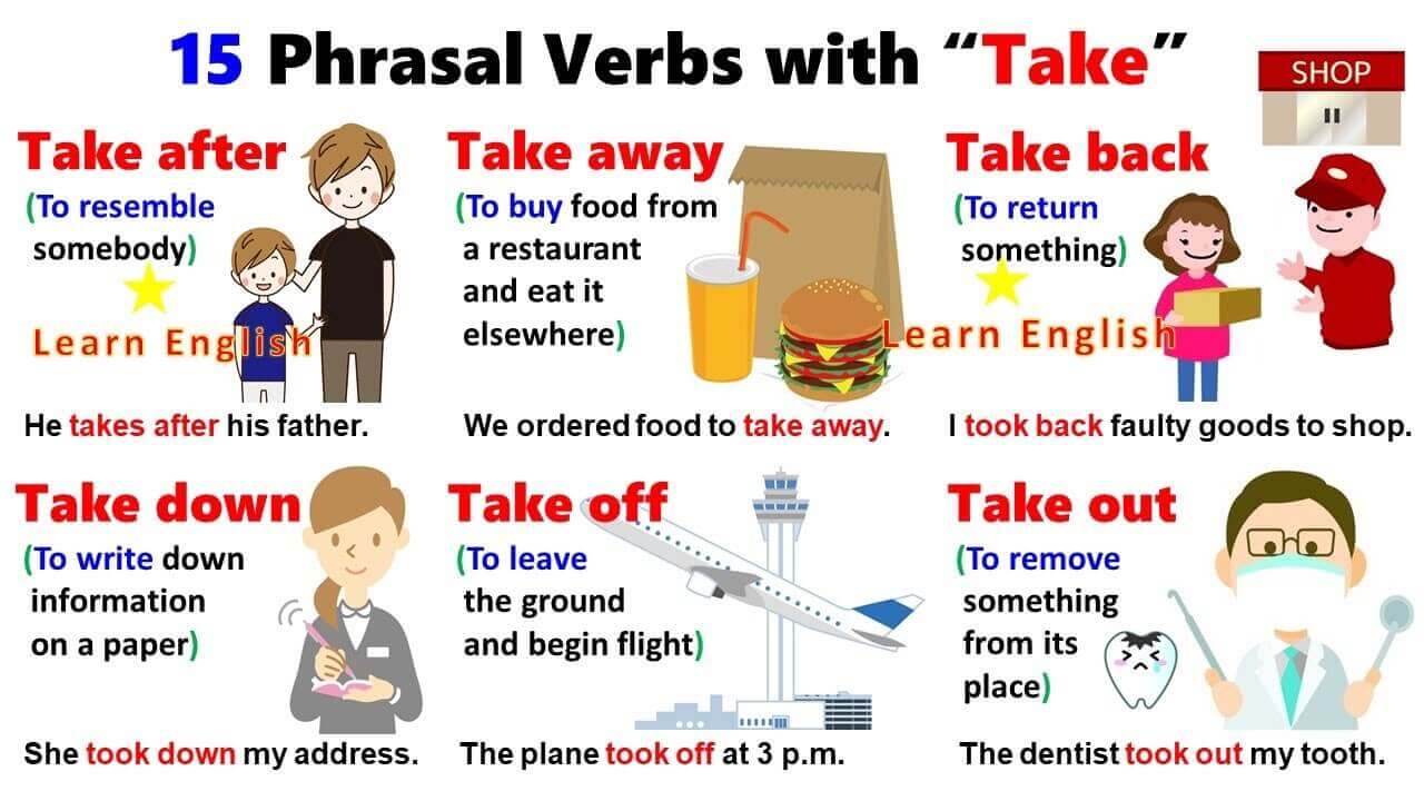 Top 15 Phrasal Verbs Với Take Thông Dụng