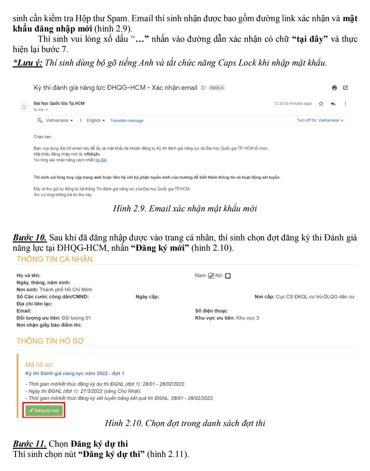 Cách điền hồ sơ đăng ký dự thi, xét tuyển kỳ thi đánh giá năng lực 2022 - Ảnh 5