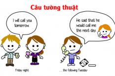 Bài tập luyện nhớ kiến thức câu tường thuật