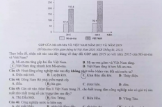 Đề môn Địa lý thi tốt nghiệp THPT 2022