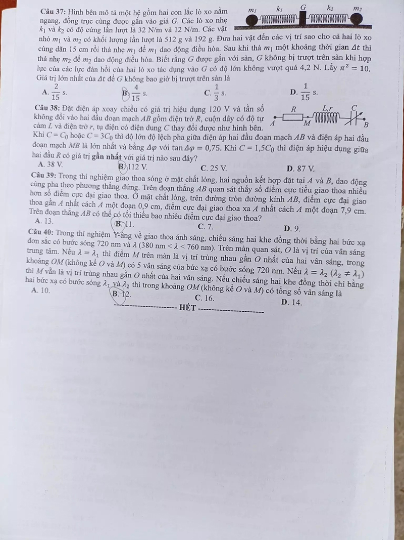 Đề và gợi ý đáp án môn Vật lý - Ảnh 4