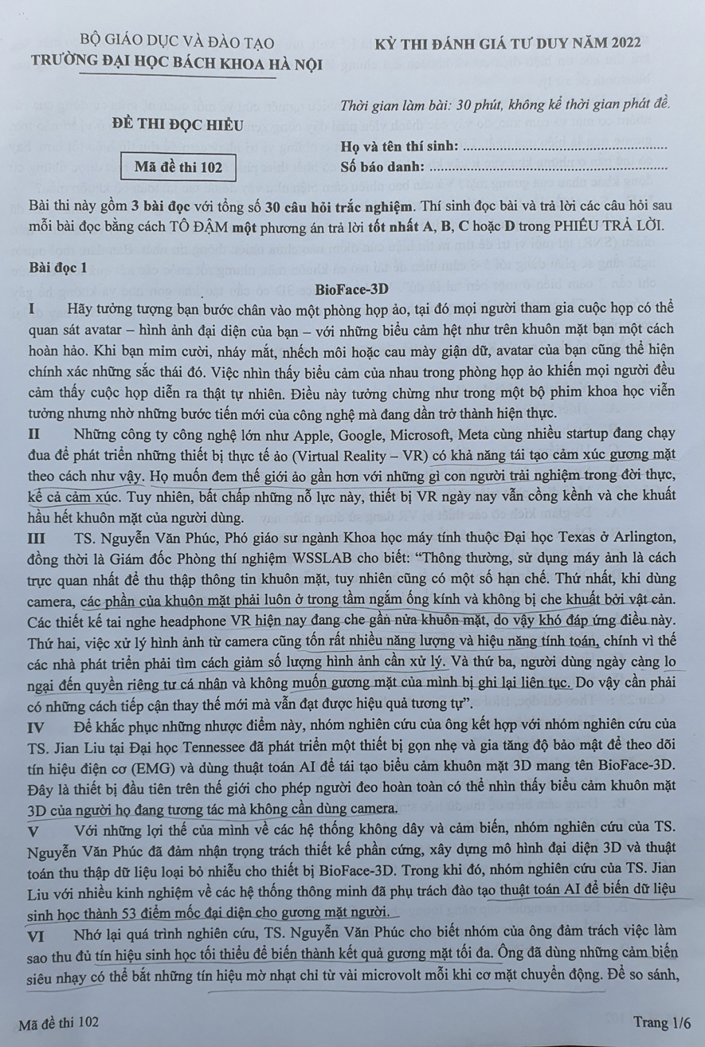 Đề thi đánh giá tư duy của ĐH Bách khoa Hà Nội - Ảnh 6