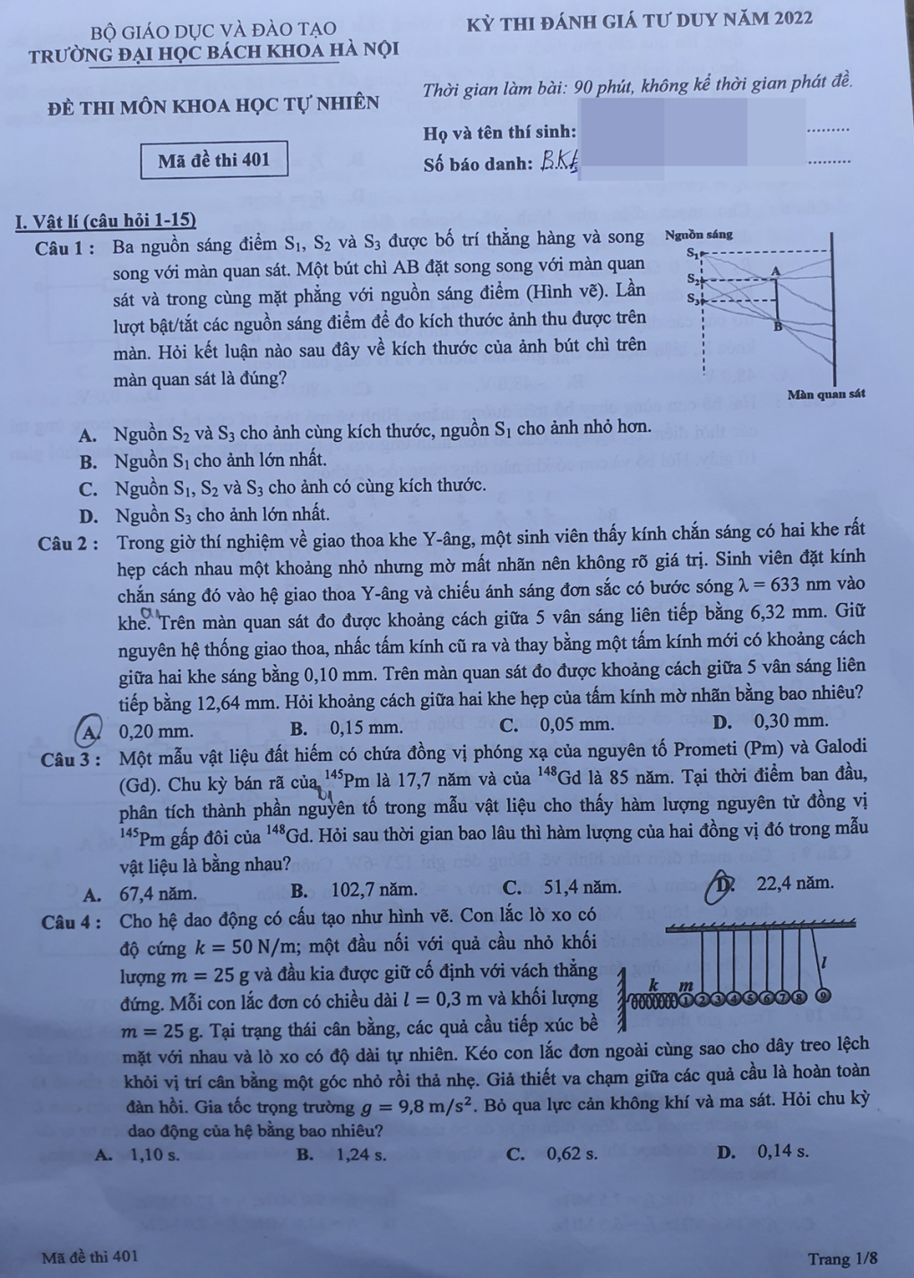 Đề thi đánh giá tư duy của ĐH Bách khoa Hà Nội - Ảnh 19