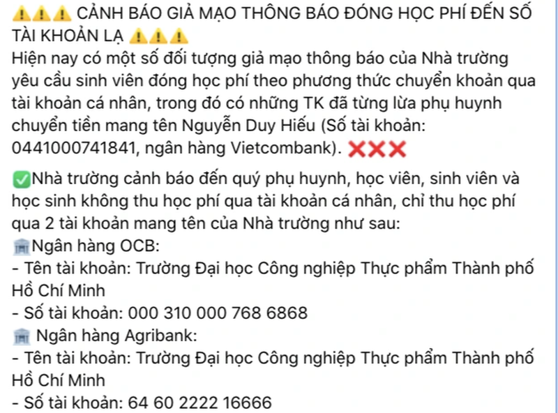 Mạo danh nhà trường gửi tin nhắn lừa đảo thông báo phụ huynh học sinh đóng tiền - Ảnh 2