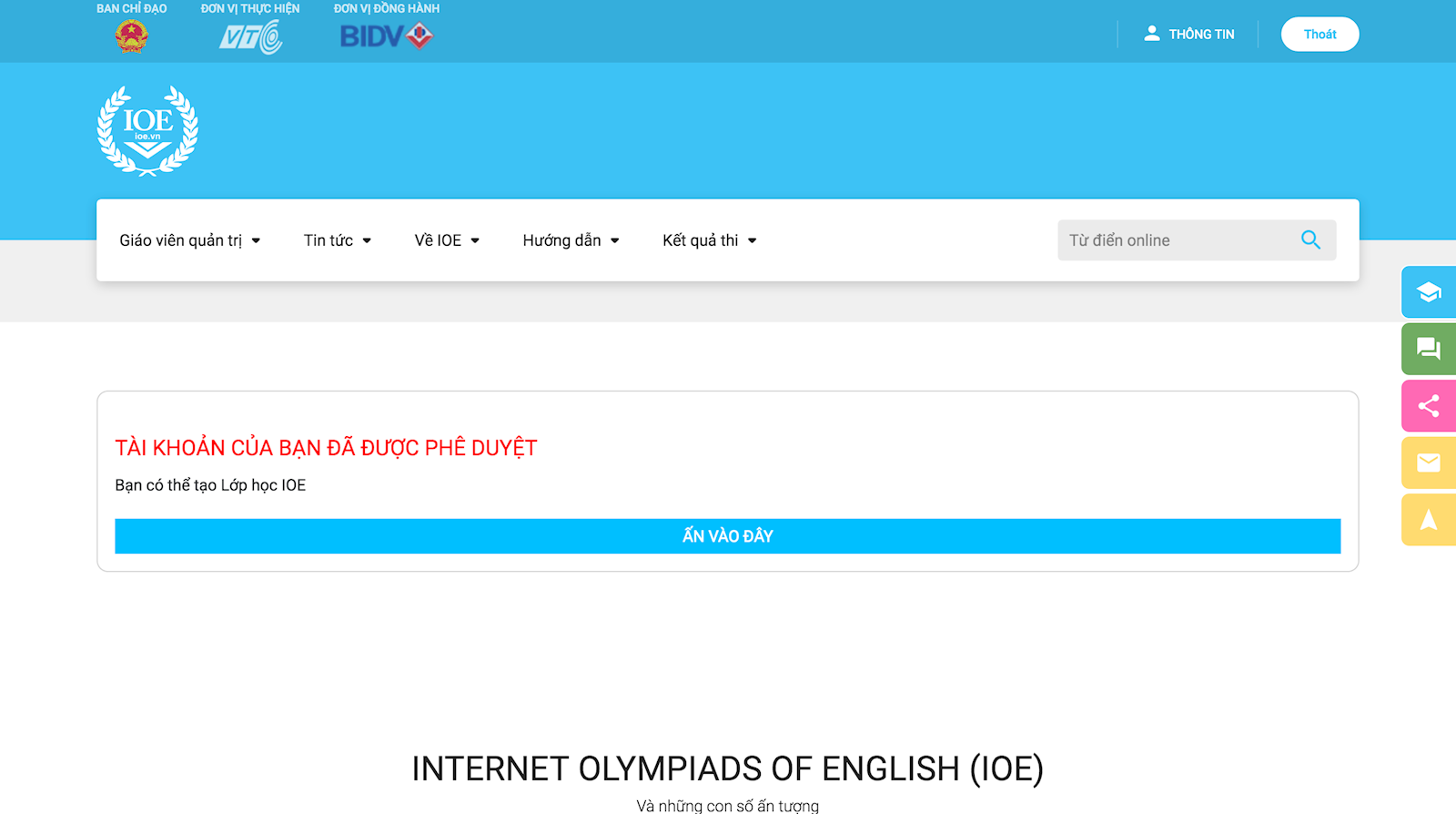 Hướng dẫn cách đăng ký, đăng nhập IOE tiếng Anh - Ảnh 12