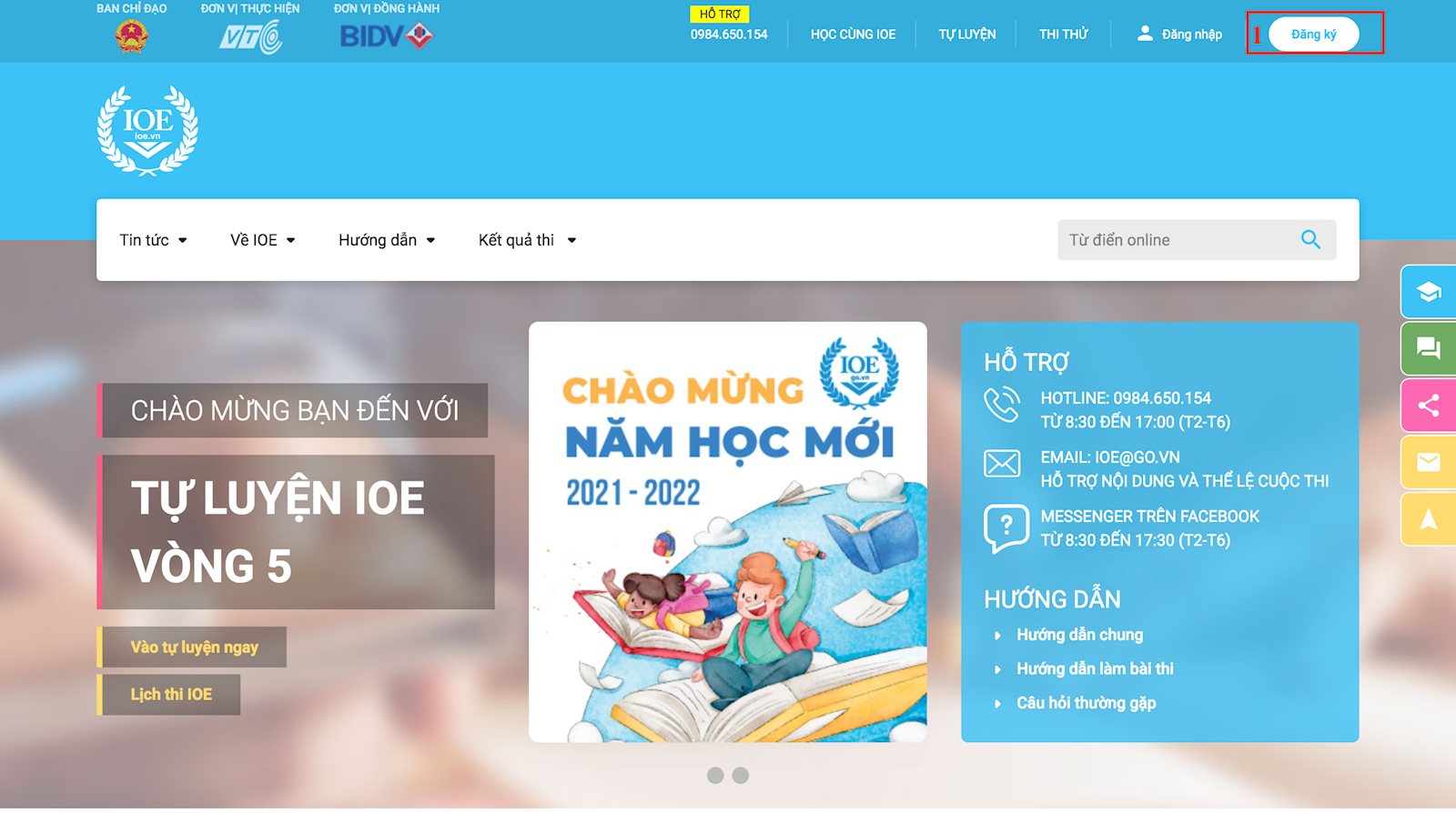 Hướng dẫn cách đăng ký, đăng nhập IOE tiếng Anh - Ảnh 5