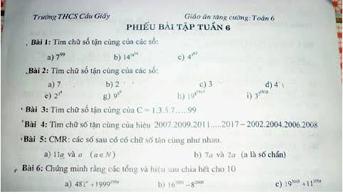 Sinh viên ĐH vã mồ hôi với toán lớp 6