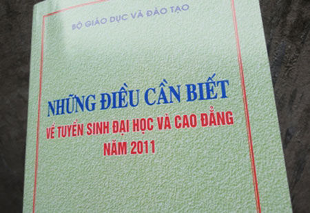 Cuốn Những điều cần biết về tuyển sinh Đại học-Cao đẳng 2011 đã lên mạng